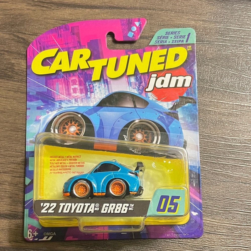 JDM '22 Toyota GR86 Toy Car - Blue and Orange